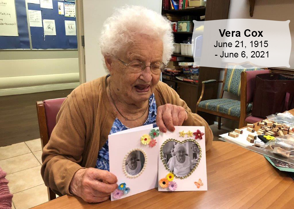 Vera Cox: June 21, 1915 - June 6, 2021