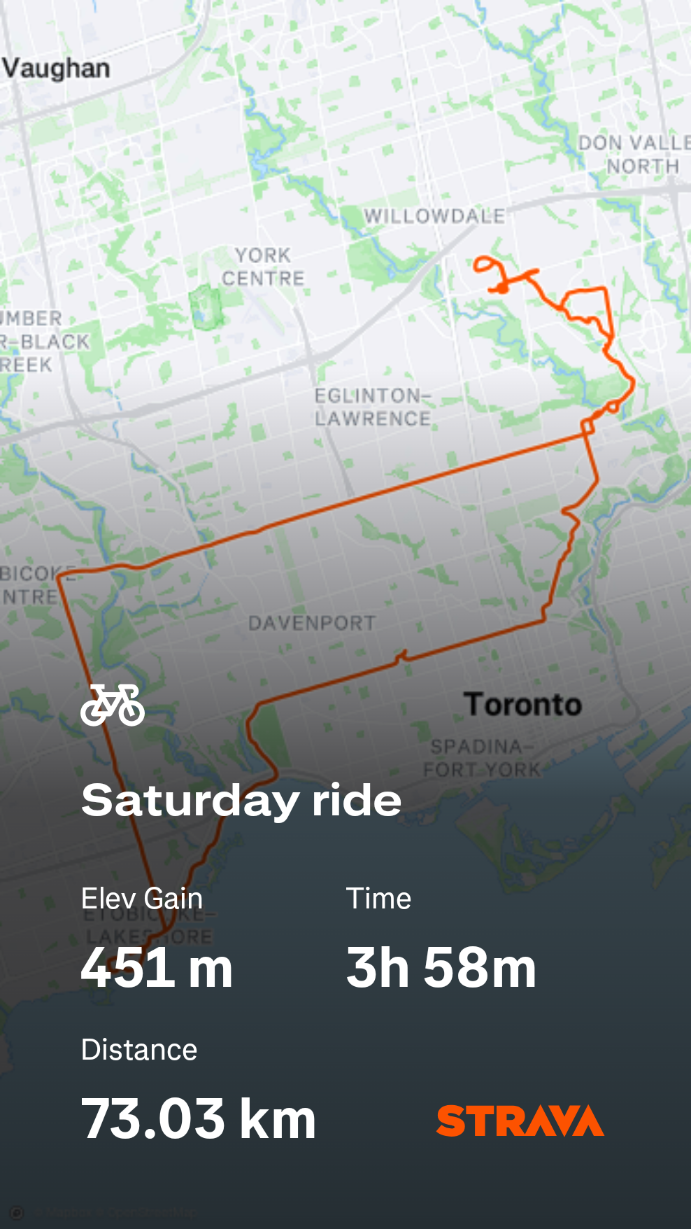 A Rare >70 km Ride