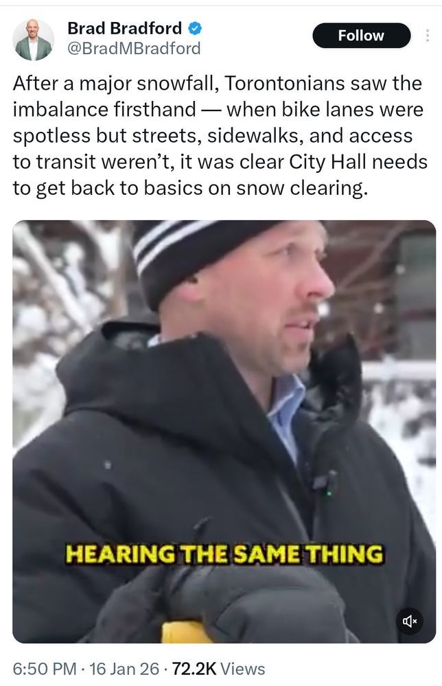 Brad Bradford is Lying About Winter Bike Lane Maintenance