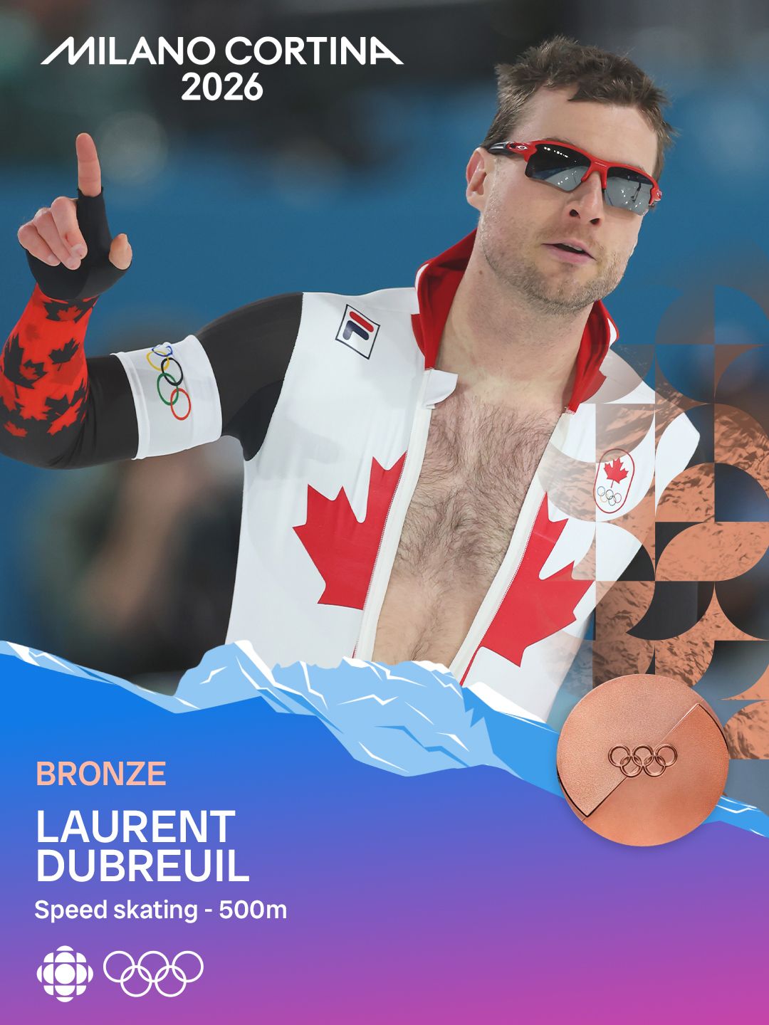 Laurent Dubreuil Wins Speed Skating Bronze 🥉