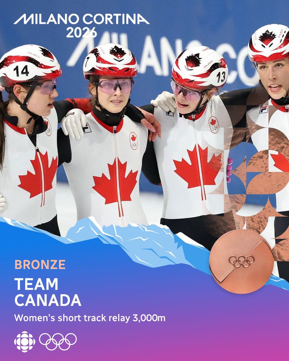 Canada Wins Bronze in the Women’s 3,000-metre Short Track Relay 🥉
