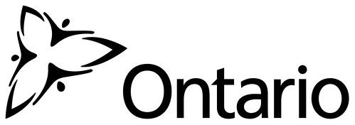 Ontario Logo: 3 Guys Chilling in a Hot Tub