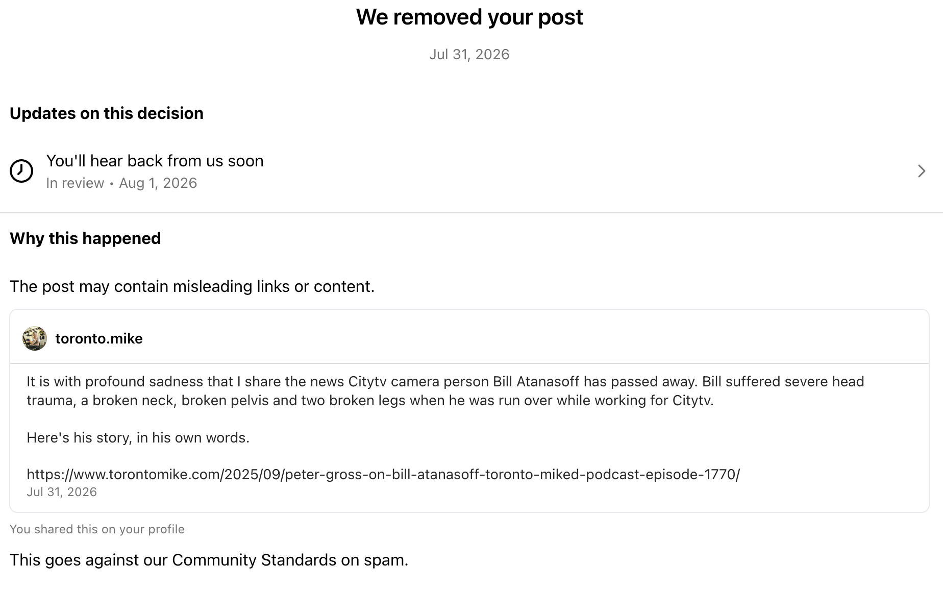 Why Would Threads Remove This Post?