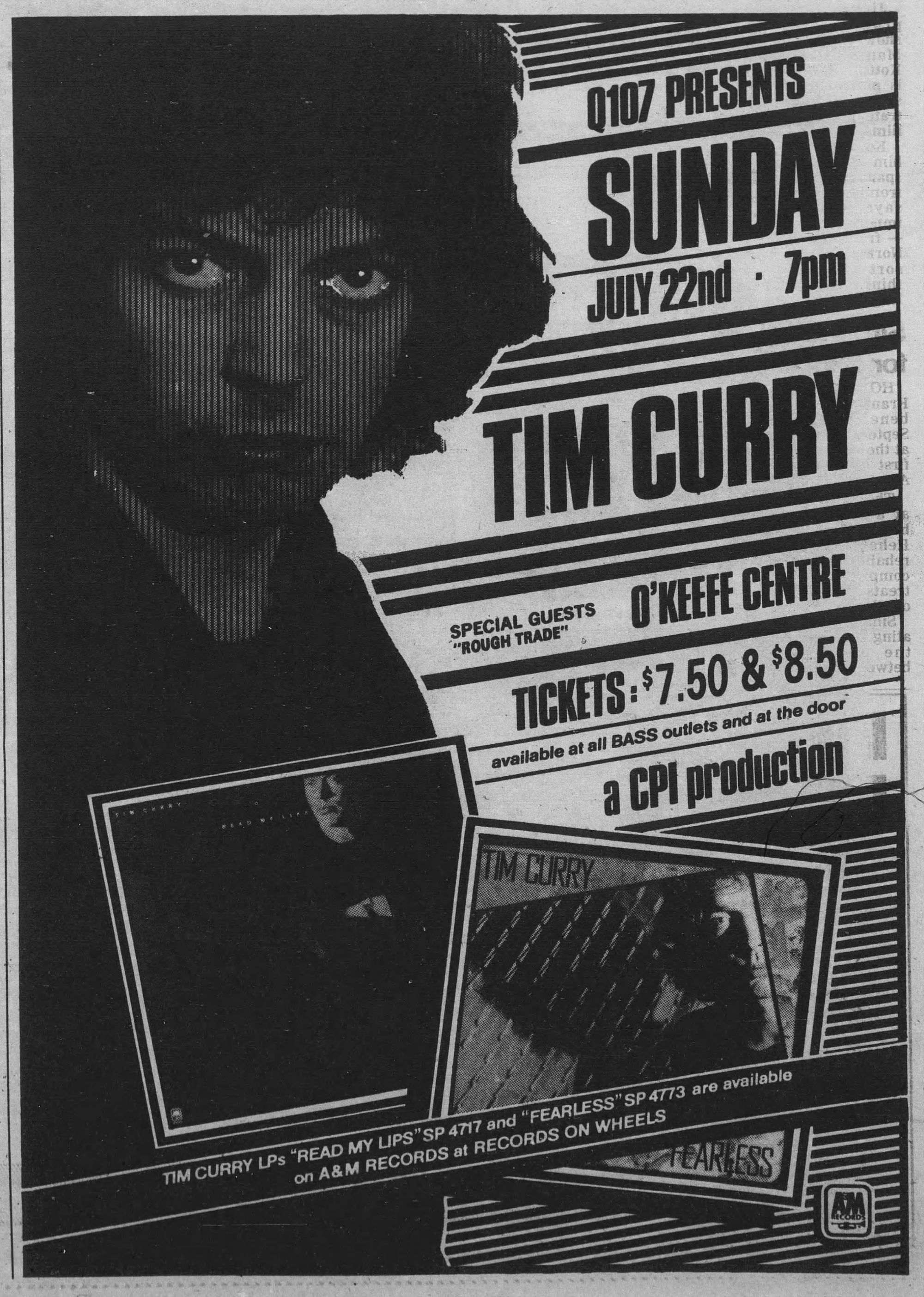 Tim Curry's Toronto Appearances